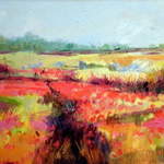 Poppy Fields - 104 x 79cm -Mixed Media Collage with Acrylic on Board (NFS)
