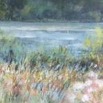 Rutland Water, Hambleton Mixed Media on Canvas 50 x 100 SOLD