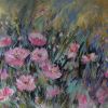 Japanese Anemone Border. Mixed media on canvas SOLD