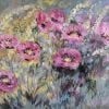 Oriental Poppies and Grasses - Mixed media on Canvas - 30 x 40" SOLD
