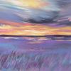South Shore Sunset, Rutland Water - Acrylic on Canvas - 50 x 100 cm