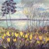 Glade of Daffodils, Rutland Water - Mixed media on Canvas - 80 x 100 cm