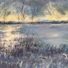 Midwinter by the Lake - Mixed Media on canvas - 50 x 100 cm