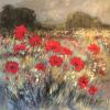 Poppies and Forget-me-nots  100 x 100cm Mixed Media on Canvas