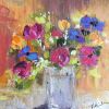 Spring Vase of Tulips and Anemones - SOLD