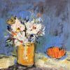 Vase of Daisies with Oranges - 10 x 10" - SOLD AT DUNCAN MILLER